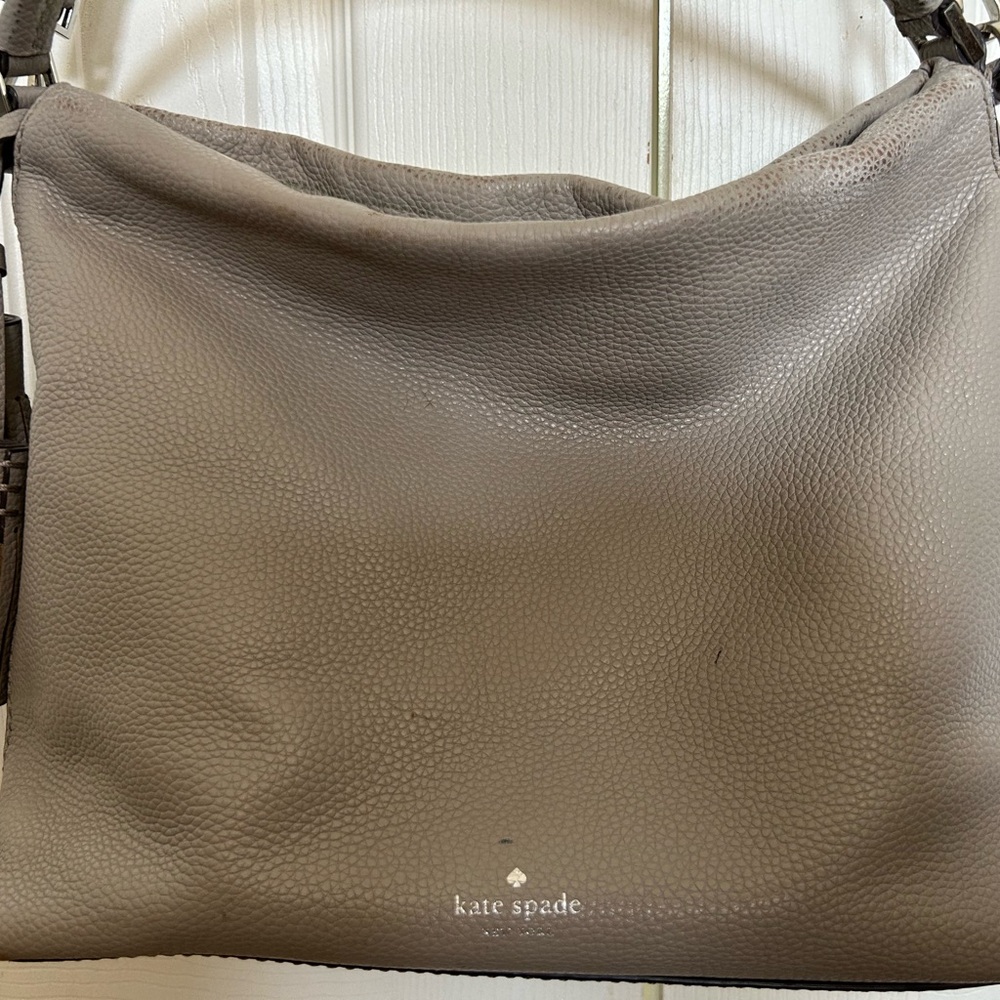 Kate Spade Taupe Leather Shoulder Bag
